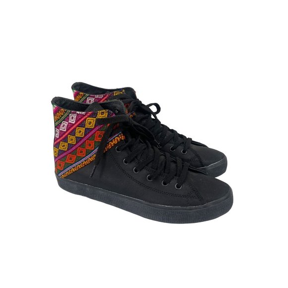 inkkas Shoes - Inkkas Black Spectrum Hi Top Lace Up Sneakers Shoes Mens size 9 Womens 11